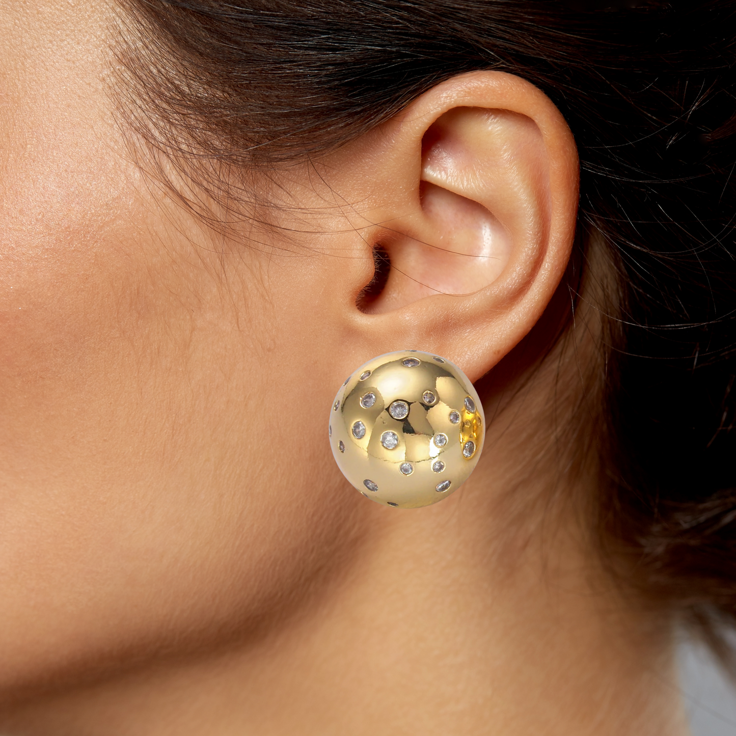 Satellite Pavé Bulb Earrings
