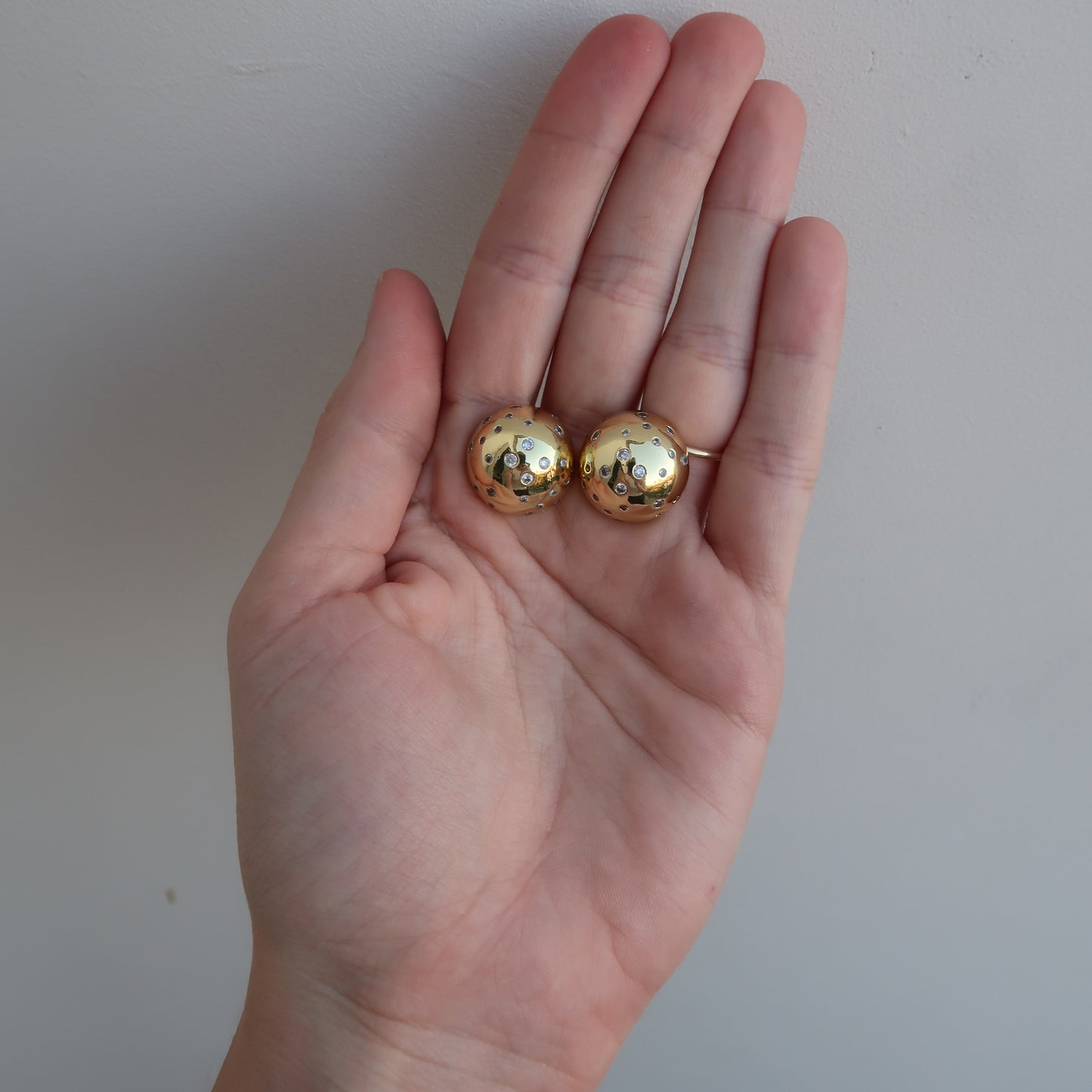 Satellite Pavé Bulb Earrings