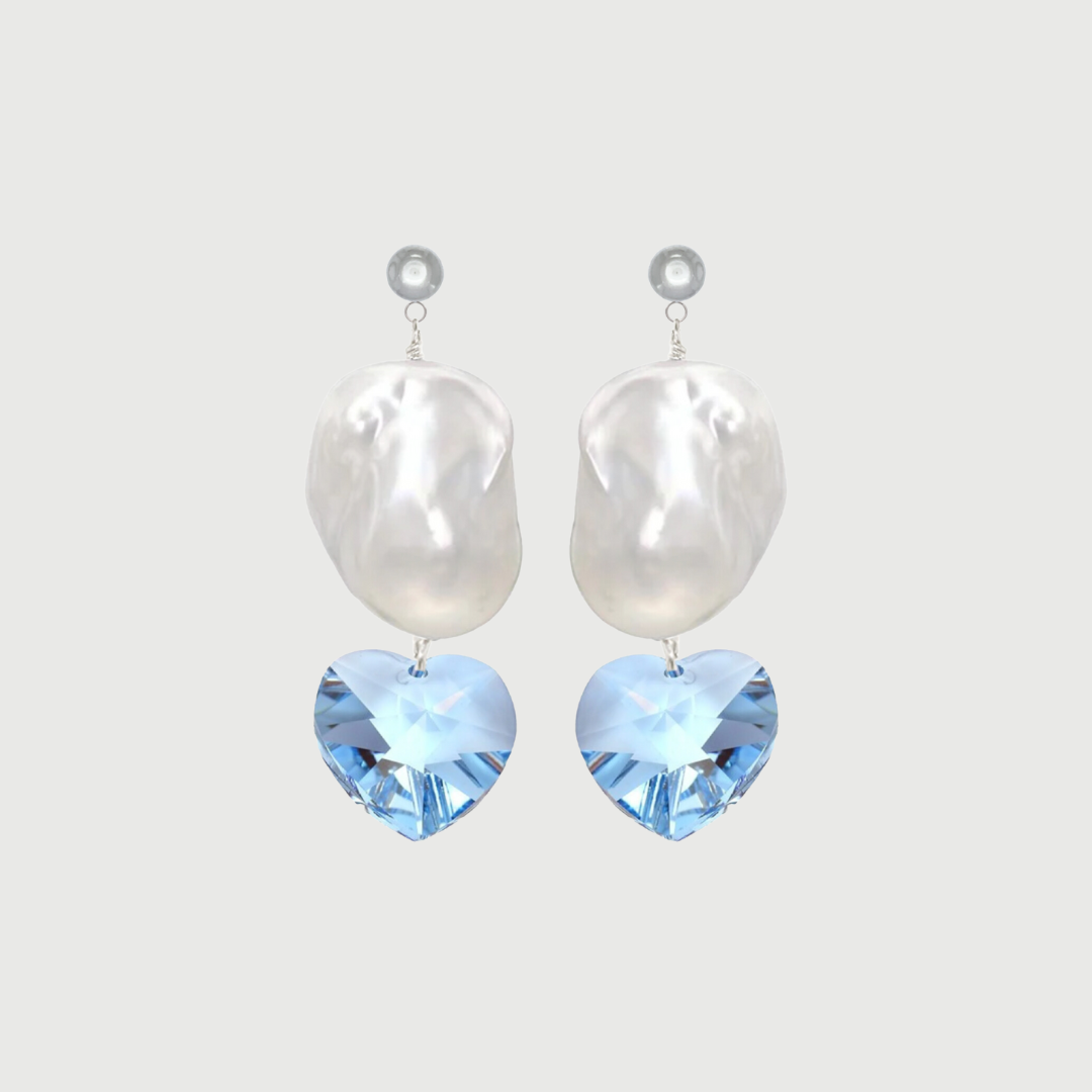 ELLA PEARL HEART EARRINGS