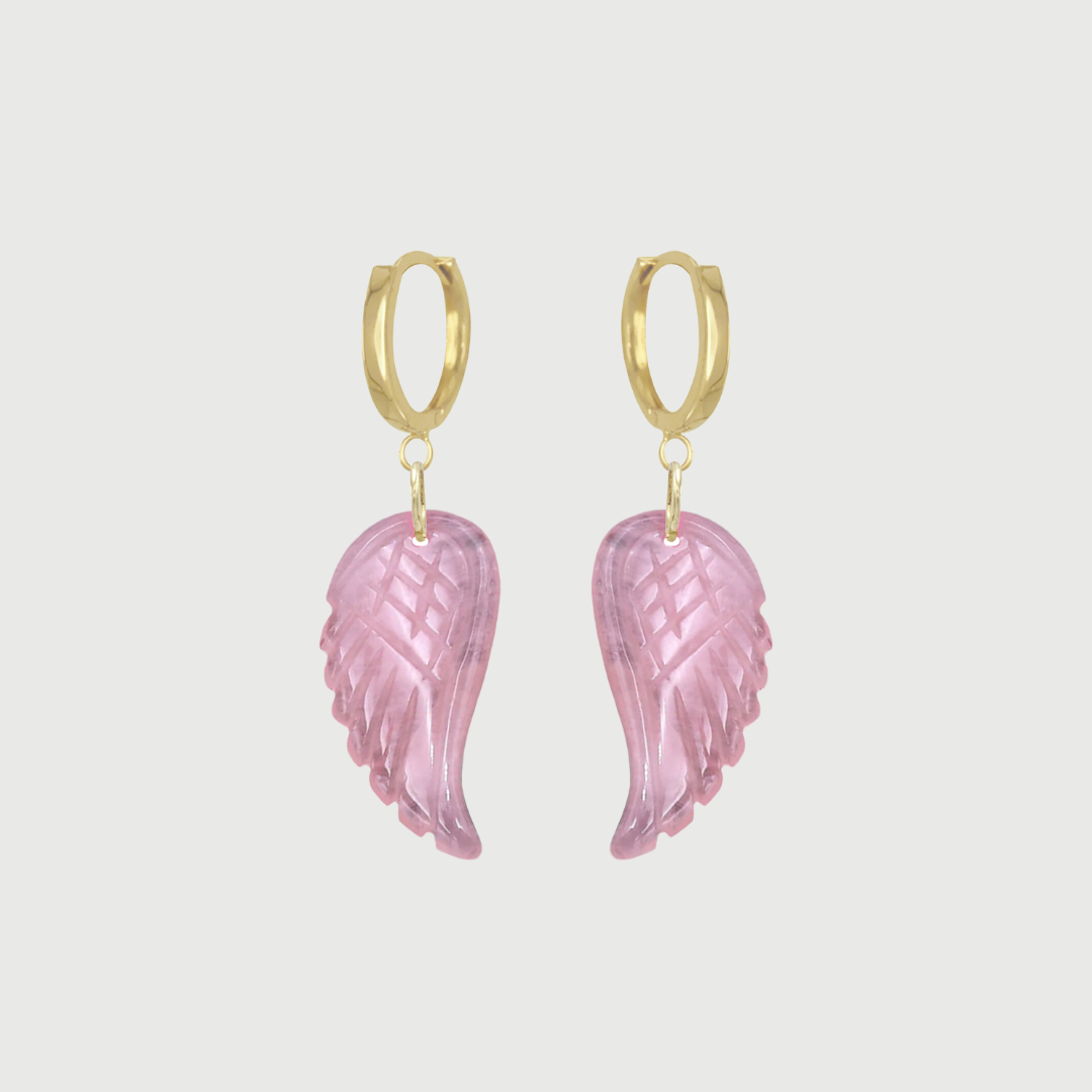 14K ROSIE ANGEL WING EARRINGS