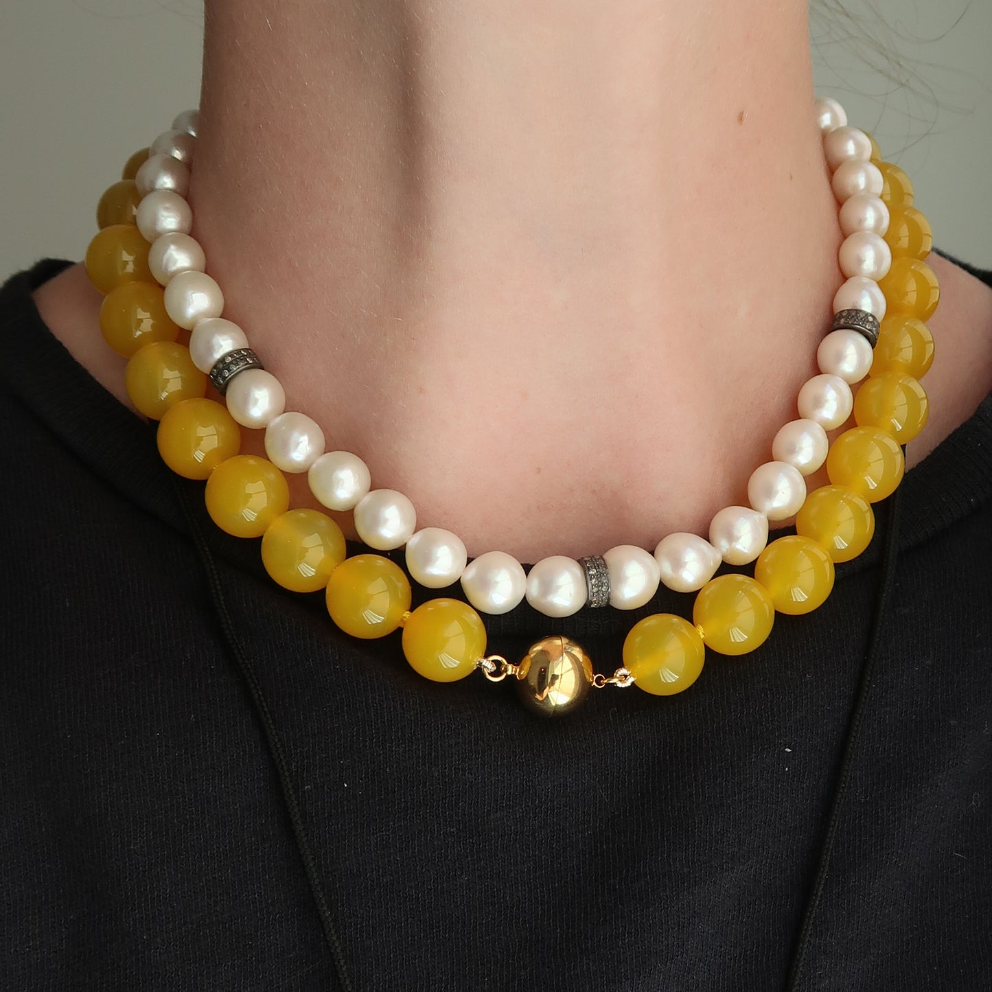 SUNSHINE AGATE GEMSTONE NECKLACE
