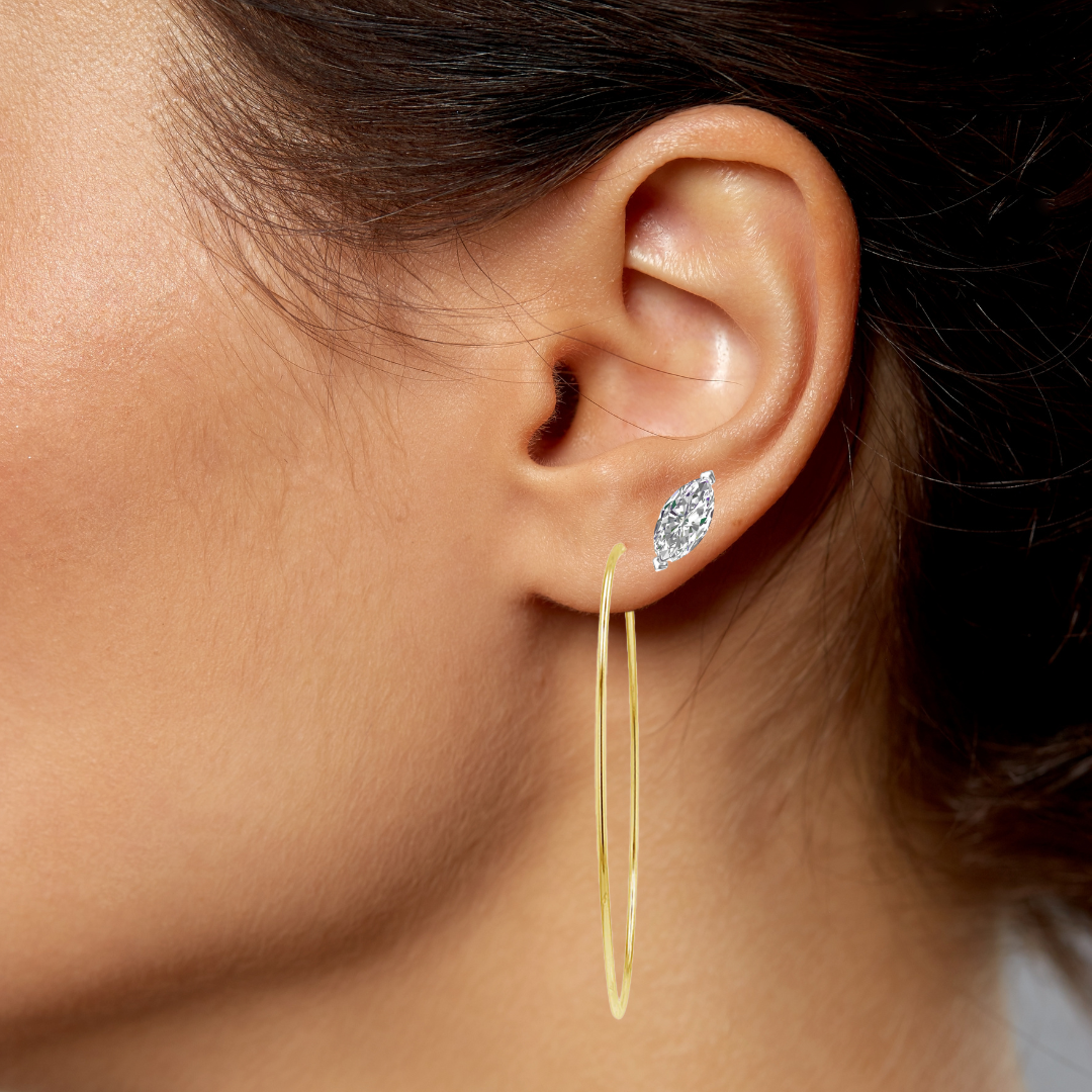 14k Barely There Hoops