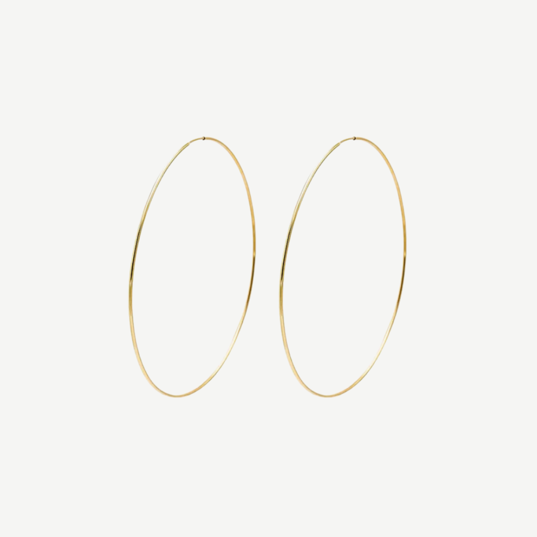14k Barely There Hoops