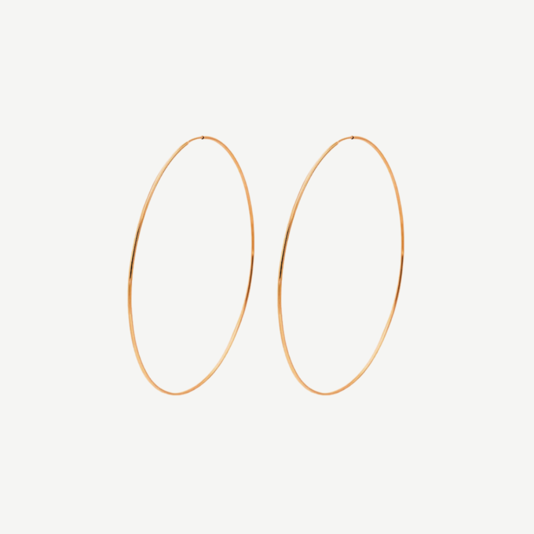 14k Barely There Hoops