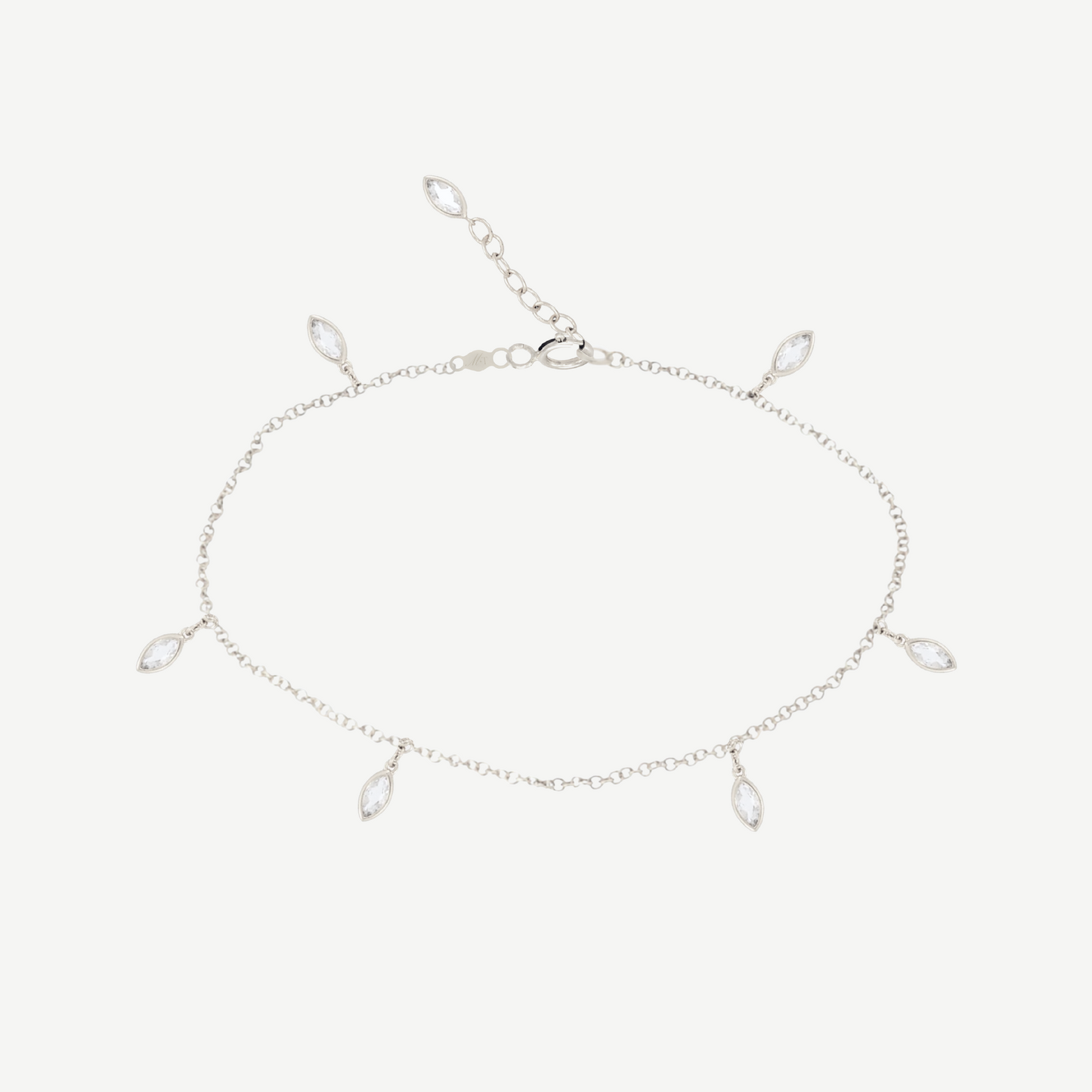 14k Marquise Shaker Anklet