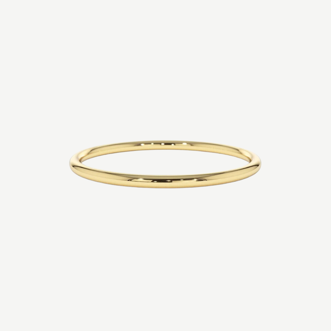 14k Thin Rounded Band