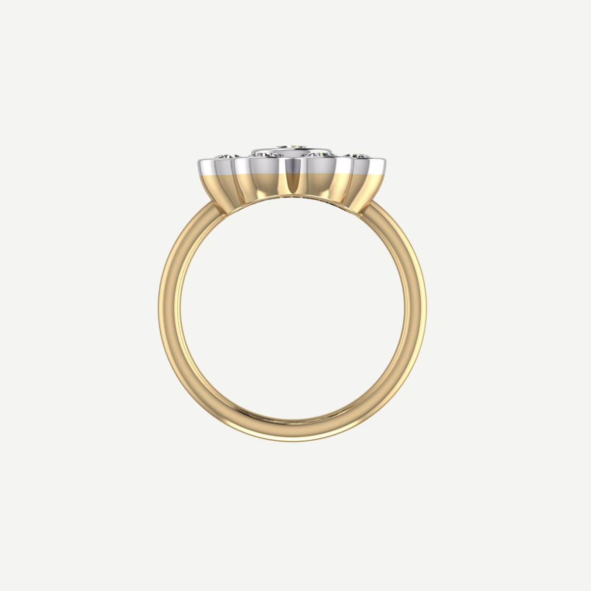 1ct Diamond Daisy Thin Ring