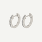 12mm Pavé Diamond Huggies