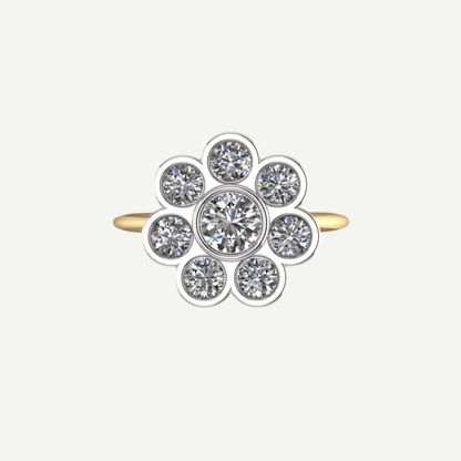 1ct Diamond Daisy Ring