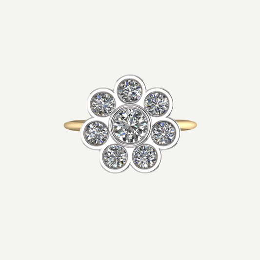 1ct Diamond Daisy Ring