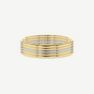 14k Ribbed Mixed Metal Band