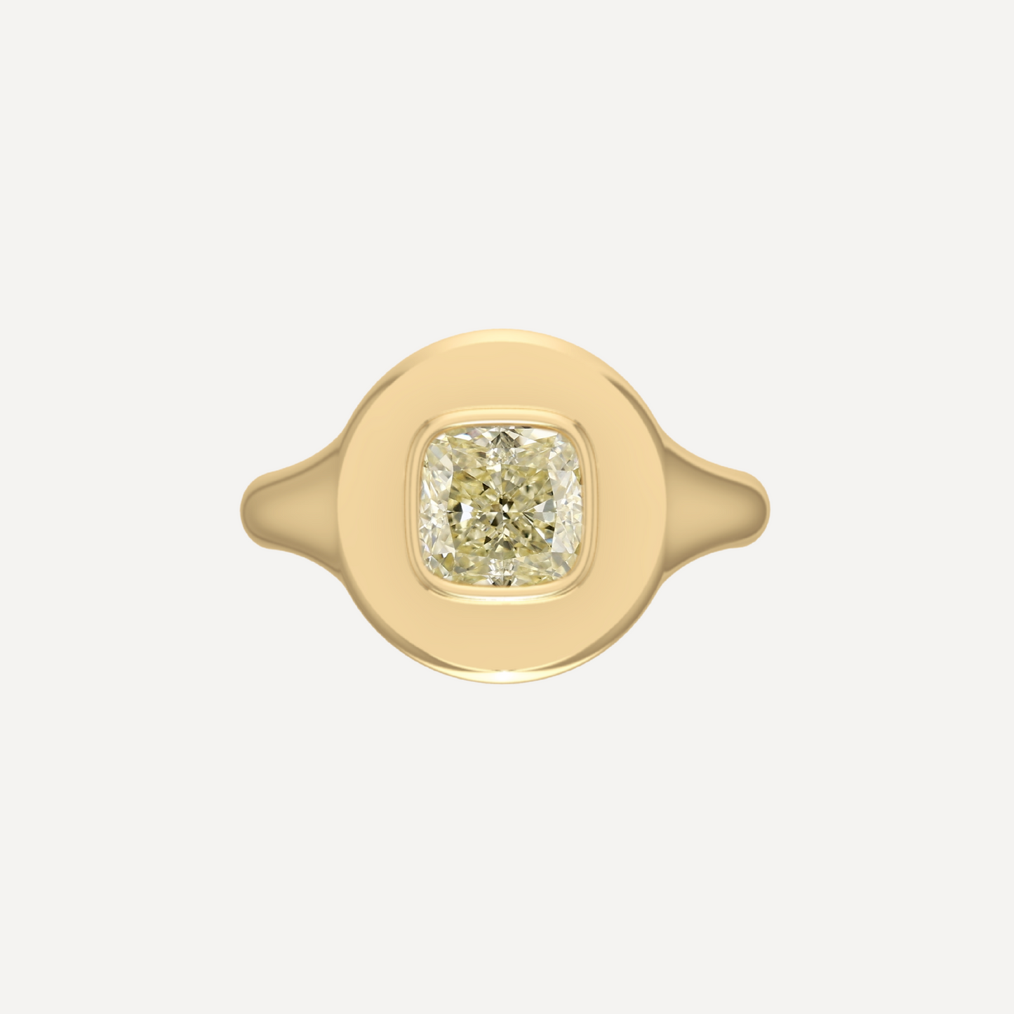 Cook Yellow Diamond Signet Ring