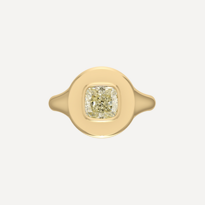 Cook Yellow Diamond Signet Ring