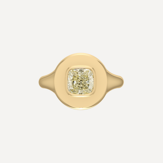 Cook Yellow Diamond Signet Ring