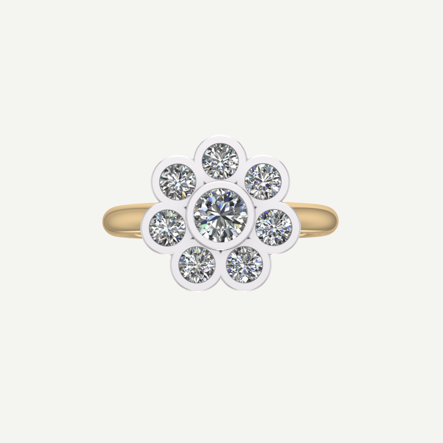 1ct Diamond Daisy Ring