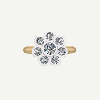1ct Diamond Daisy Ring