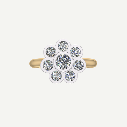 1ct Diamond Daisy Ring