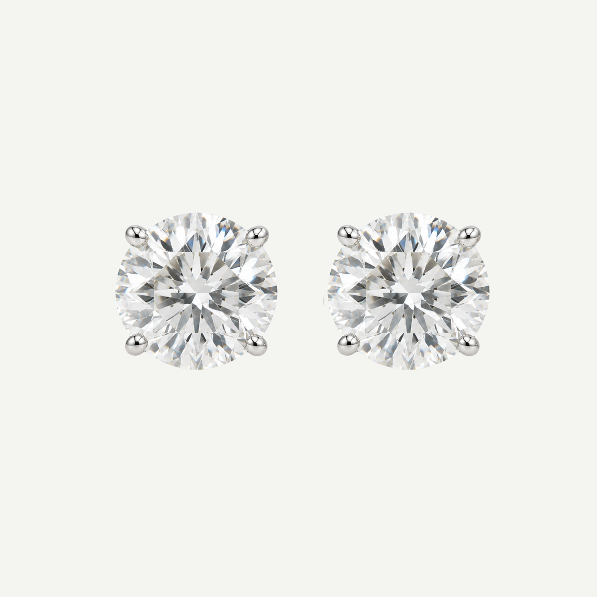 2ct Round Diamond Earrings