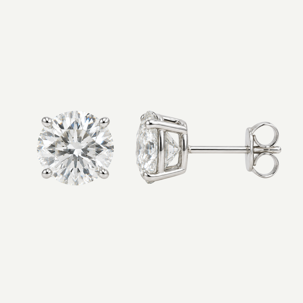 2ct Round Diamond Earrings