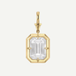 2.5ct Emerald Cut Diamond Bullseye Pendant