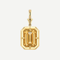 2ct Emerald Cut Citrine Bullseye Pendant