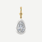 2ct Pear Diamond Bullseye Pendant
