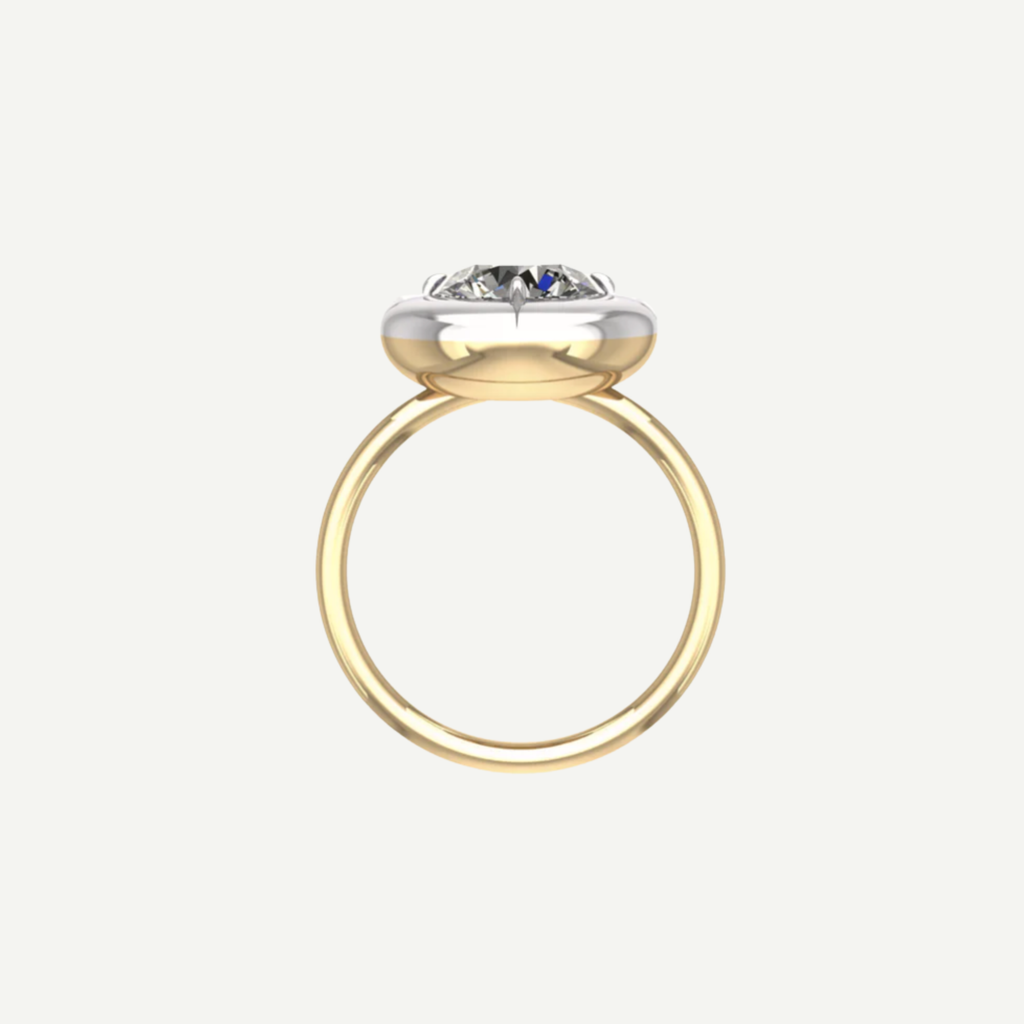 2ct Tilted Pear Diamond Bullseye Ring