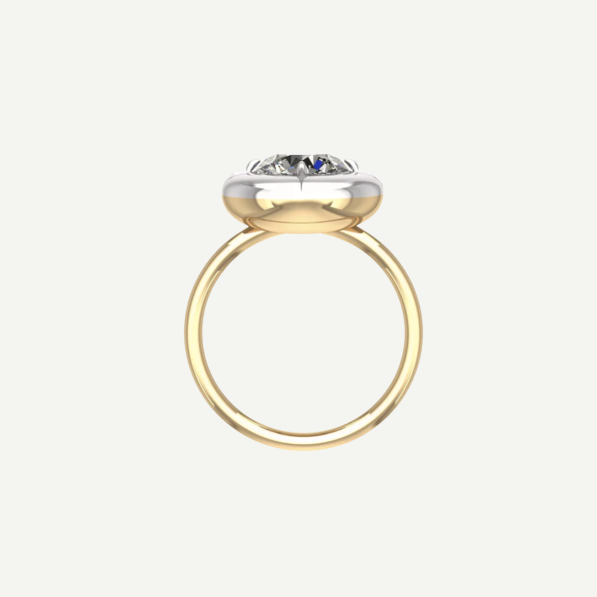 2ct Tilted Pear Diamond Bullseye Ring