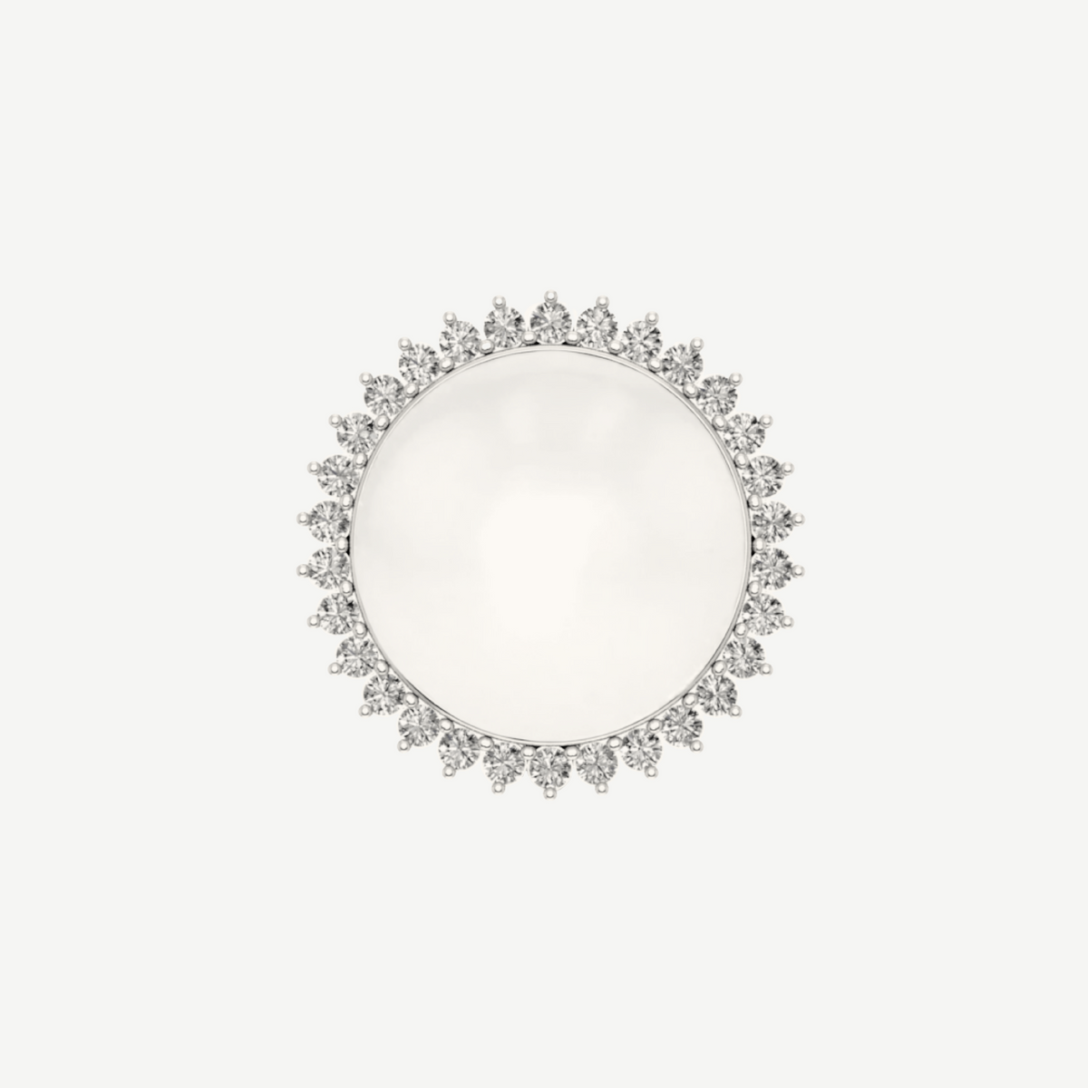Arielle Diamond and Pearl Halo Ring