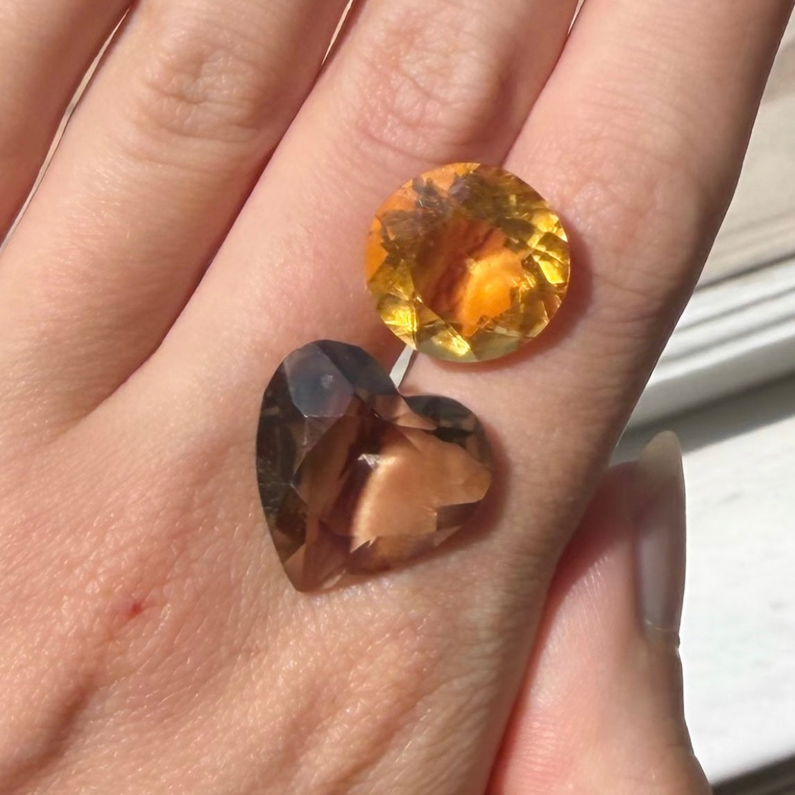 Mélange Smoky Quartz and Citrine Earrings