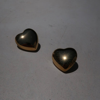 Puffed Heart Earrings