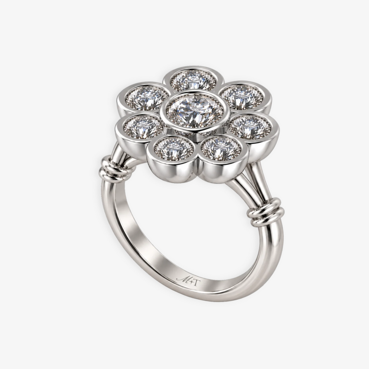 1ct Knotted Daisy Diamond Ring