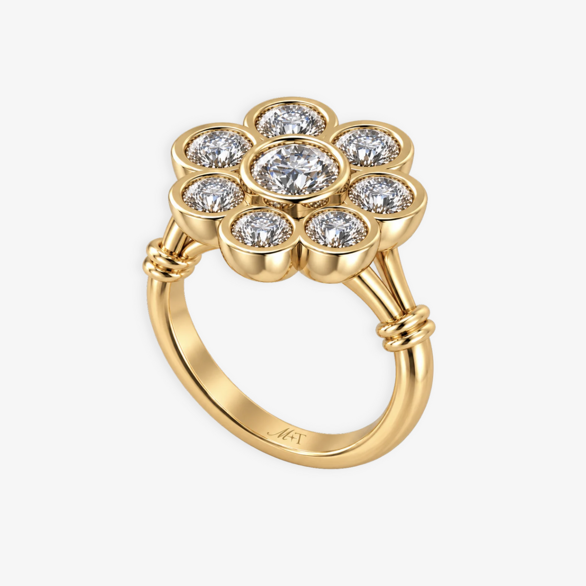 1ct Knotted Daisy Diamond Ring