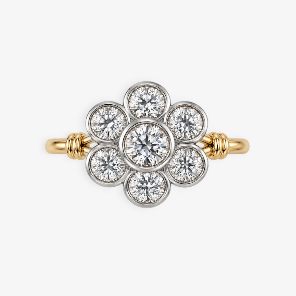 1ct Knotted Daisy Diamond Ring