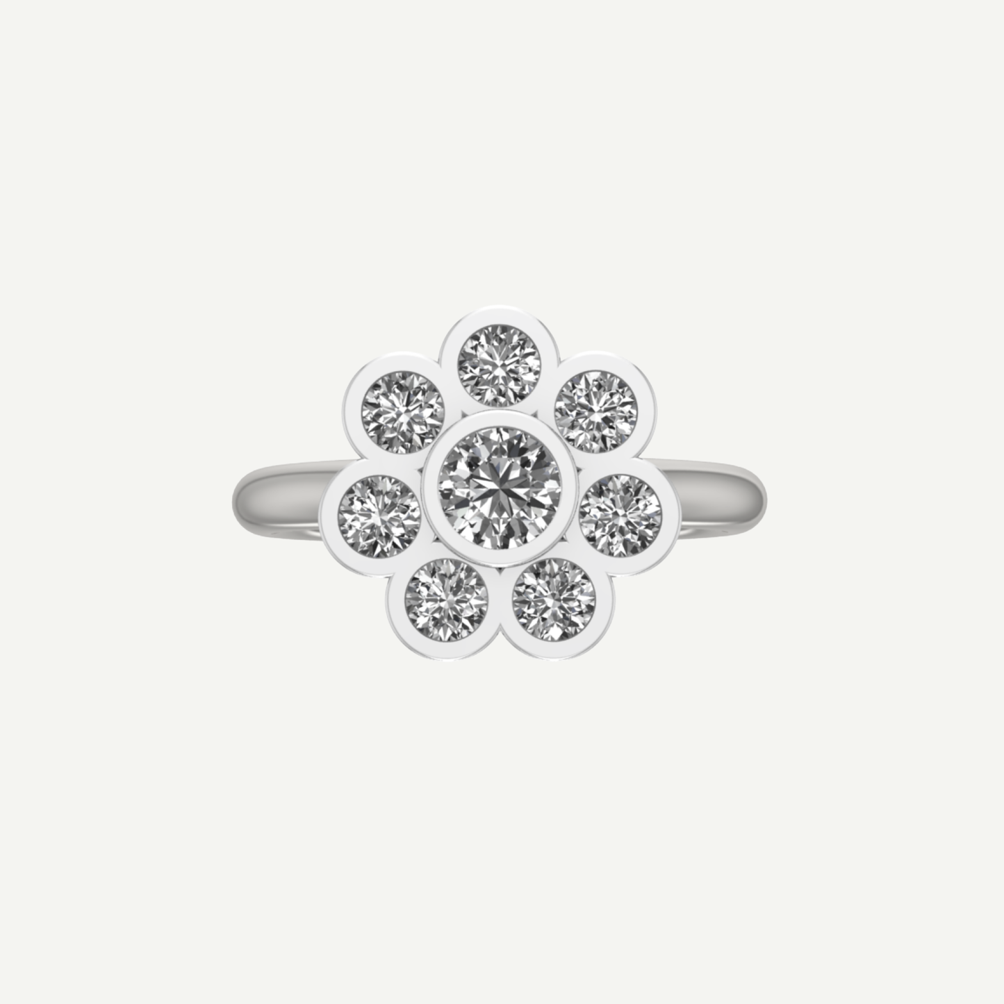 1ct Diamond Daisy Ring