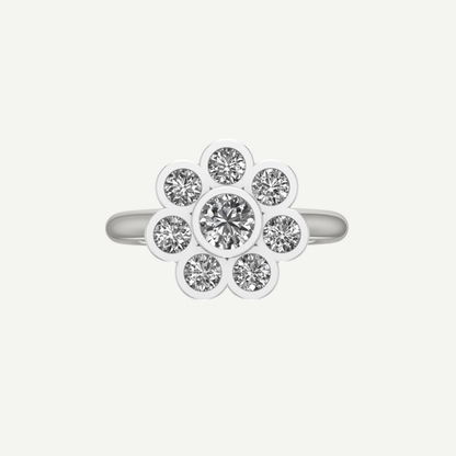 1ct Diamond Daisy Ring