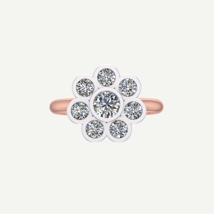 1ct Diamond Daisy Ring