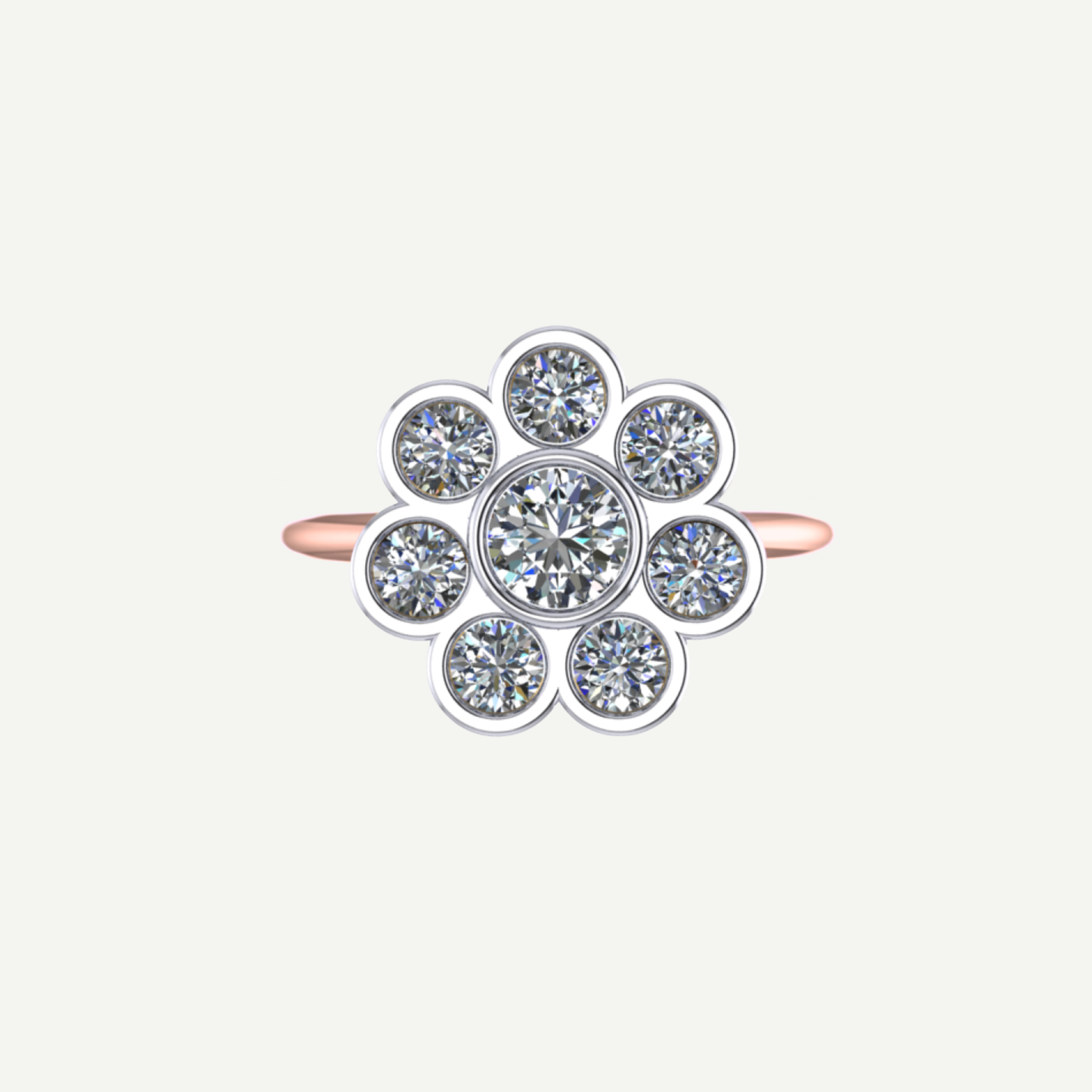 1ct Diamond Daisy Ring