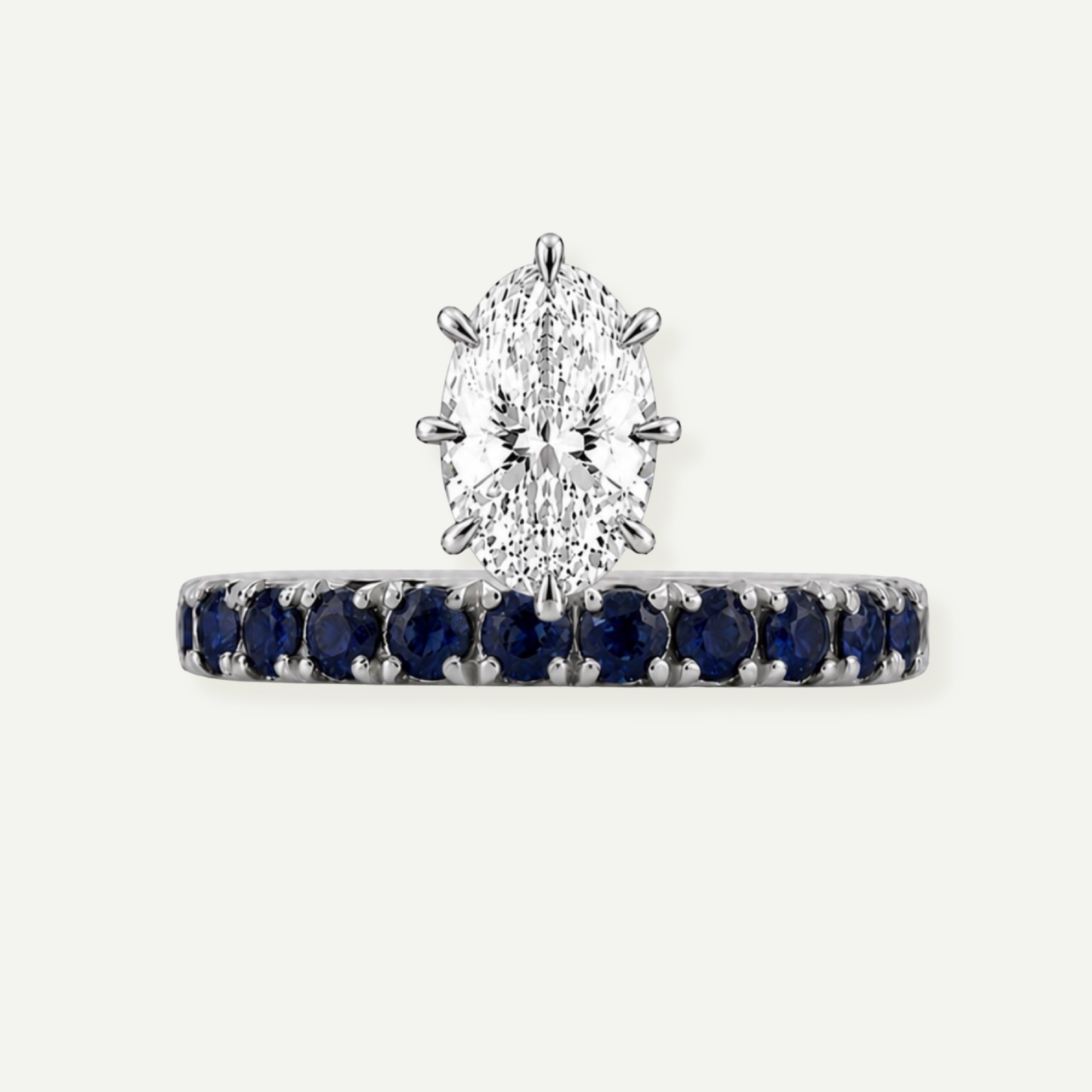 Athena Oval Sapphire and Diamond Ring
