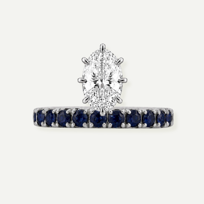 Athena Oval Sapphire and Diamond Ring