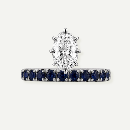 Athena Oval Sapphire and Diamond Ring