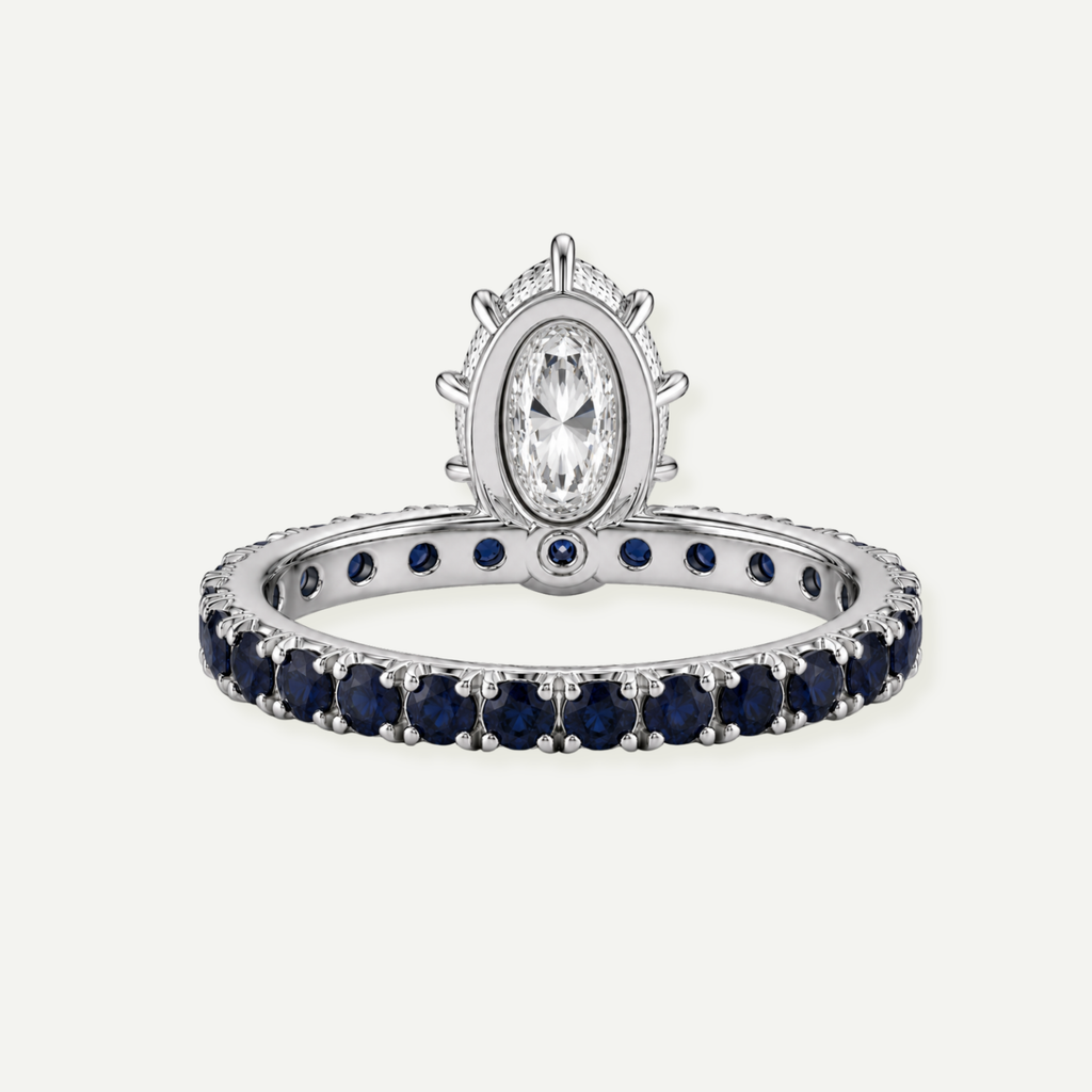 Athena Oval Sapphire and Diamond Ring