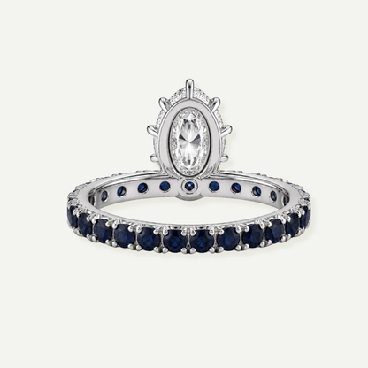 Athena Oval Sapphire and Diamond Ring