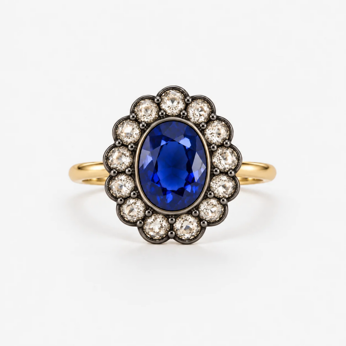 Benedetta Sapphire and Diamond Ring