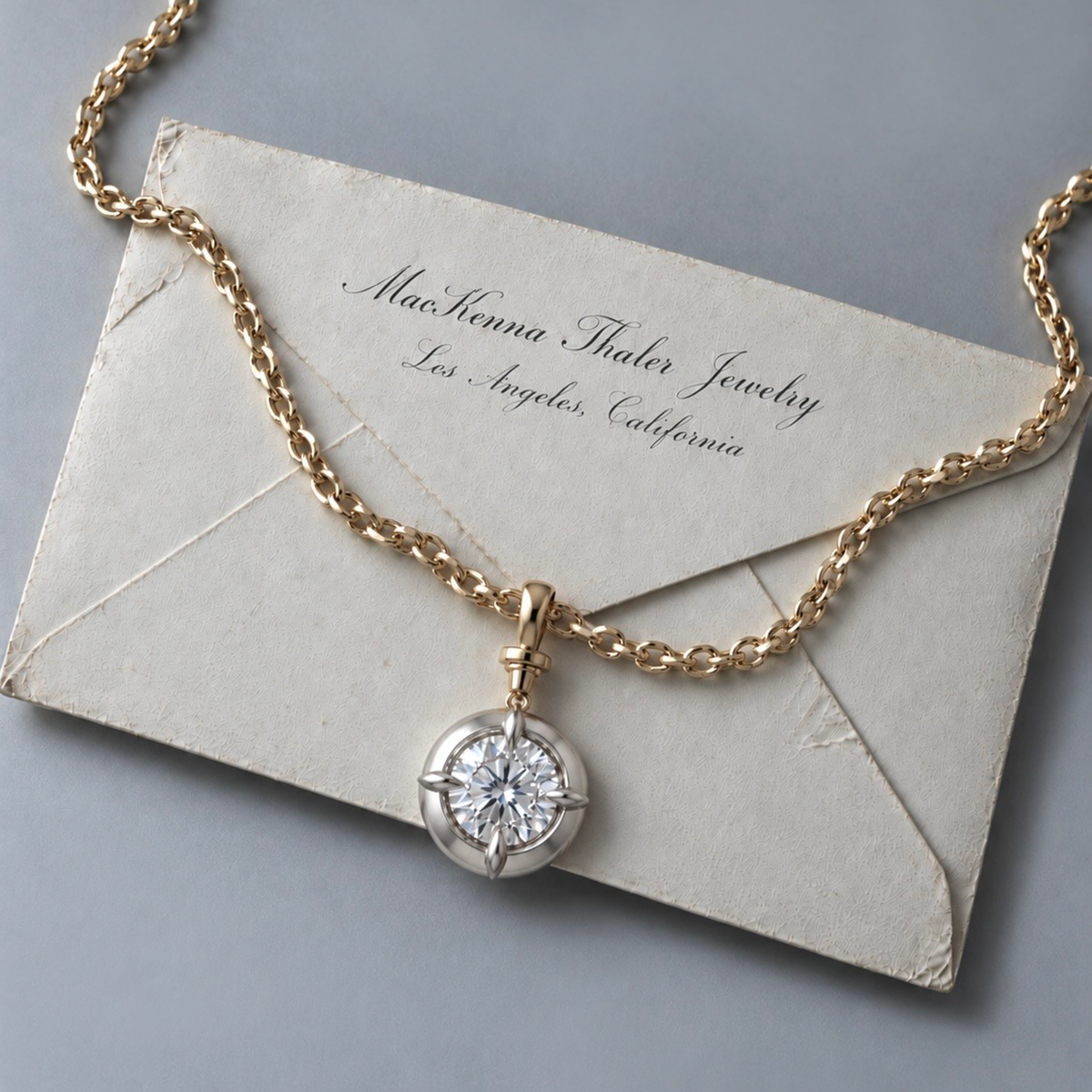 3ct Round Diamond Bullseye Pendant