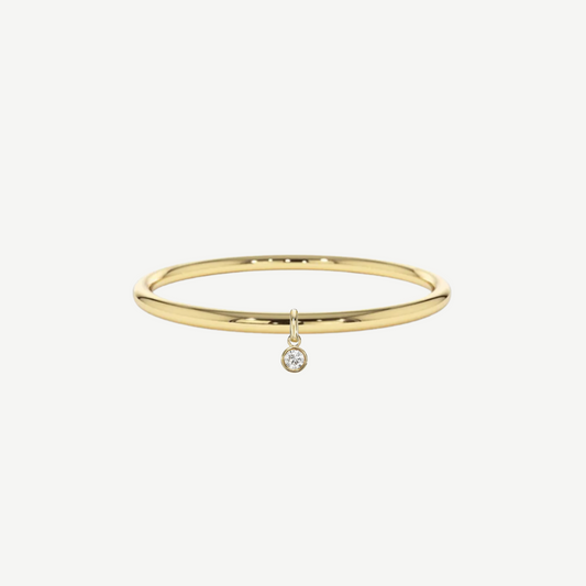 14k Tiny Diamond Slider Ring