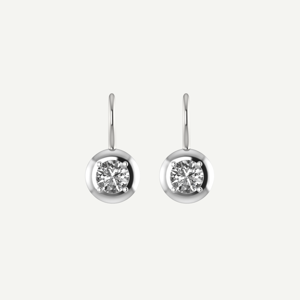 Jan Round 0.50ct Diamond Drop Earrings