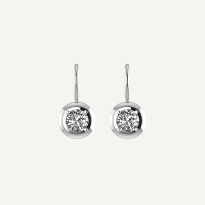 Jan 0.50ct Diamond Saucer Drop Earrings
