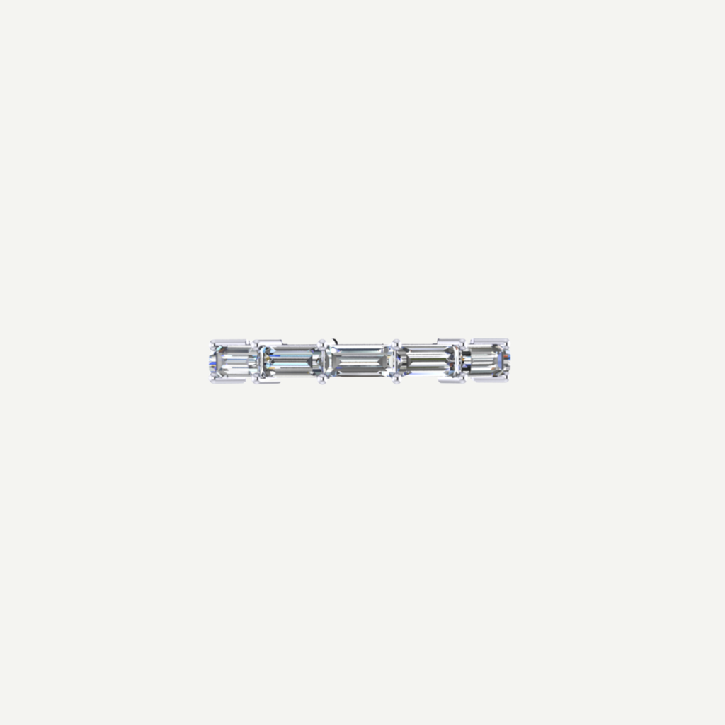 Platinum Baguette Diamond Eternity Band