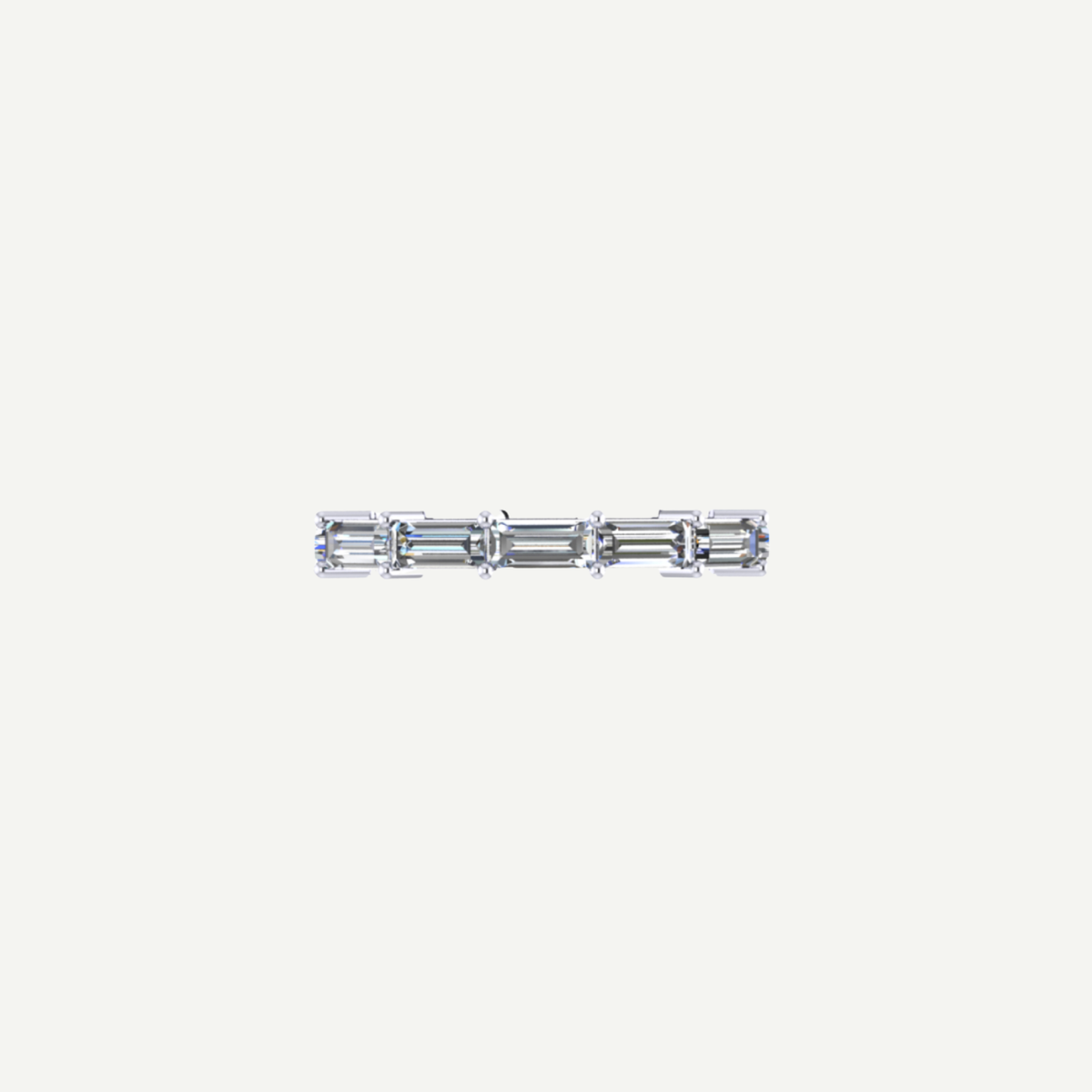 Platinum Baguette Diamond Eternity Band